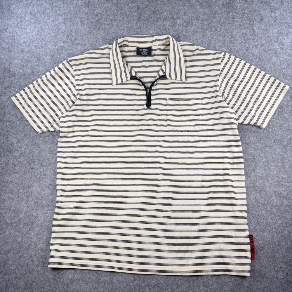 Vintage 90s Polo Jeans Co Ralph Lauren Quarter Zip Shirt Sz L (tag M) USA Made